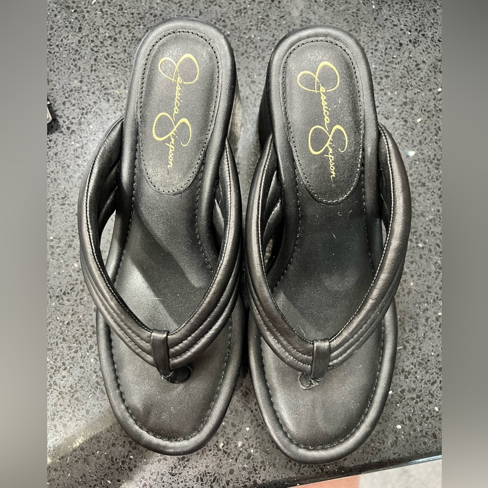 Jessica Simpson wedge flip flops